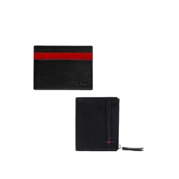 Mai Soli Black & Red Leather Wallet & Card Holder Gift Set-picture-46
