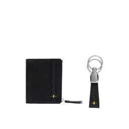 Mai Soli Black & Yellow Leather Wallet & Key Ring Gift Set-picture-26