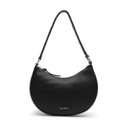 Mai Soli Black Aubrey Genuine Full Grain Leather Textured Hobo Bag-picture-14