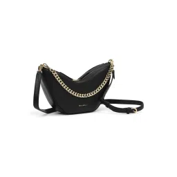 Mai Soli Black Leather Genuine Full Grain Leather Textured Shoulder image 2