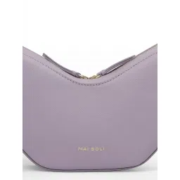 Mai Soli Lavender Leather Genuine Full Grain Leather Textured Shoulder image 5