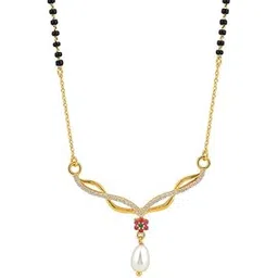 maira 1gm Micron 18K Gold Plated Kala Mani 925 Sterling Silver MangalsutraFor Women| Hypoallergenic | Tanmaniya |Chandi Necklace Jewellery | Pure Silver Gift for Women-picture-44