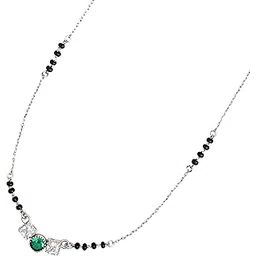 maira 925 Sterling Silver Mangalsutra black bead Nickel free Pure Rhodium Tanmaniya Thali Minnu | Chandi Necklace Jewellery | Gift for Women | Authenticity Certificate & 925 Stamp | 6 Months Warranty-picture-47