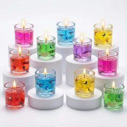 maison de cire Unscented Mini Gel Candles in Glass Jars|Candles for Home Decor,Party & Gifting Candle-picture-15