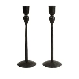 Maison Modern Black 2 Pieces Candle Holders image 1