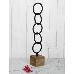 Maison Modern Black Circles Large Metal Figurine Showpiece-picture-29