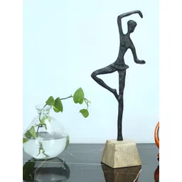 Maison Modern Black  Lady Metal Figurine Showpiece-picture-28
