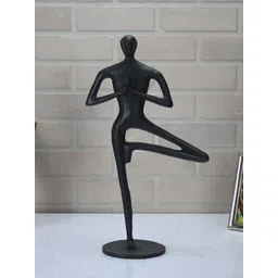 Maison Modern Black Large Antique Yoga Man Metal Figurine Showpiece-picture-30