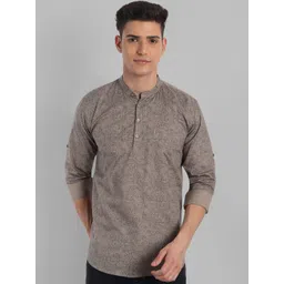 Majestic Man Geometric Printed Pure Cotton Kurta-picture-20