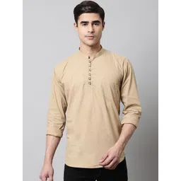 Majestic Man Mandarin Collar Pure Cotton Short Kurta-picture-25