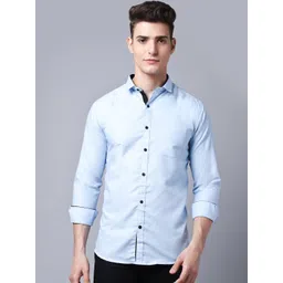 Majestic Man Men Blue Slim Fit Casual Shirt-picture-28