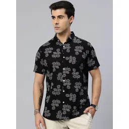Majestic Man Men Classic Slim Fit Floral Printed Pure Cotton Casual Shirt-picture-27