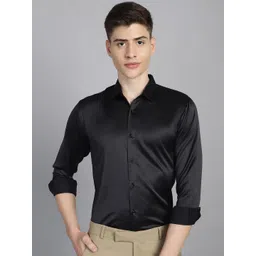 Majestic Man Men Club Cutaway Collar Solid Slim Fit Formal Shirt-picture-10