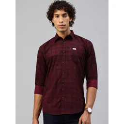 Majestic Man Men Comfort Slim Fit Checked Pure Cotton Casual Shirt-picture-53