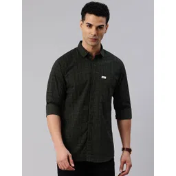 Majestic Man Men Comfort Slim Fit Checked Pure Cotton Casual Shirt-picture-39
