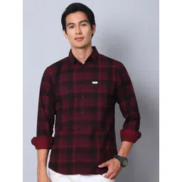 Majestic Man Men Comfort Slim Fit Opaque Checked Casual Shirt-picture-55