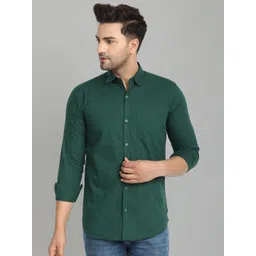 Majestic Man Men Green Slim Fit Casual Shirt-picture-22