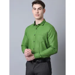 Majestic Man Men Green Slim Fit Formal Shirt image 3