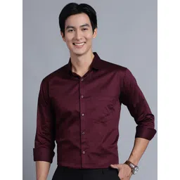 Majestic Man Men Modern Spread Collar Solid Cotton Slim Fit Formal Shirt-picture-41