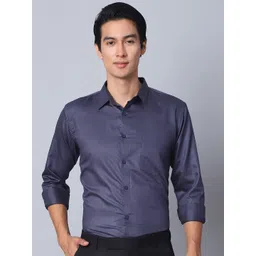 Majestic Man Men Modern Spread Collar Solid Poly Silk Slim Fit Formal Shirt-picture-28