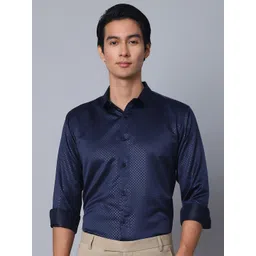 Majestic Man Men Modern Spread Collar Solid Slim Fit Formal Shirt-picture-33