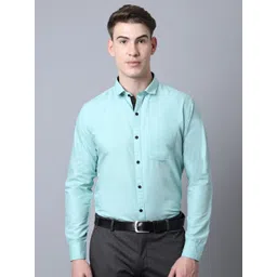 Majestic Man Men Sea Green Slim Fit Formal Shirt-picture-13