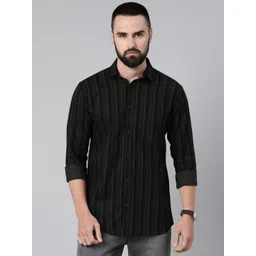 Majestic Man Men Standard Slim Fit Striped Pure Cotton Casual Shirt-picture-25