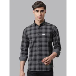 Majestic Man Smart Slim Fit Tartan Checks Pure Cotton Casual Shirt-picture-38