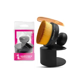 Majestique Flat Round Shaped, Professional Foundation Blender Brush, Cosmetic Brush-picture-20