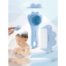 MAJESTIQUE Set Of 2 Baby Hair Brush & Comb - Blue-picture-23