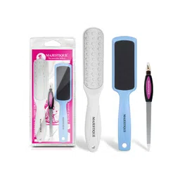 MAJESTIQUE Set of 3 Large Double-Sided Foot Scrubber With Nail Filer & Feet Cleaner-picture-19