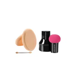 MAJESTIQUE Set of Mushroom Sponge Beauty Blender & Flat Cream Round Sponge-image-0