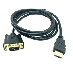 Mak World HDMI to VGA Cable ‎Male-to-Male 1.8 m Black for Laptop, DVD to VGA HDTV, Monitor, Projector-picture-19