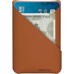 maka zai Premium Card Holder Wallet – Unisex Slim Wallet, No-Stitch Patent Design, Single-Piece Construction, Fits Upto 10 Cards & 5 Bills | Gift for Men & Women - Toffee Tan-picture-50