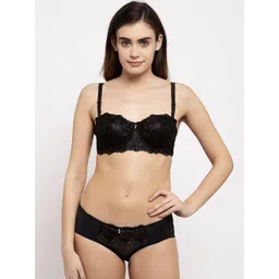 MAKCLAN Women Black Lace Lingerie Set K12016LE-picture-16