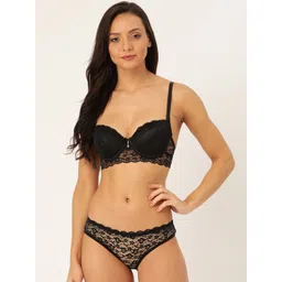 MAKCLAN Women Black Lace Lingerie Set K27017LB-picture-34