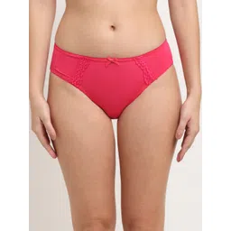 MAKCLAN Women Pink Self-Design Bikini Briefs K1403PPS-picture-19