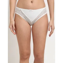 MAKCLAN Women White Self-Design Bikini Brief K1407PWX-picture-23