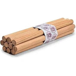 Makemore Creations 8 inches Wooden Dowel Rods for Crafts, Pack of 10 pcs Solid Hardwood Sticks for DIY Projects, Hanging Decor, Woodworking, and Craft Supplies (10mm Diameter)-picture-28
