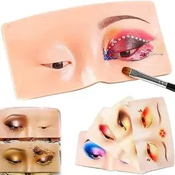 Makeup Practice Face Board, face dummy for makeup practice, Practice Skin Board,for Makeup Practice Mask Skin Face Eye Makeup Practice for Beginner Makeup Artist The Perfect Makeup (SKIN)-picture-26