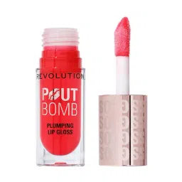 Makeup Revolution Pout Bomb Plumping Lip Gloss Cherry Sheer Red - 4.6 ml-picture-45