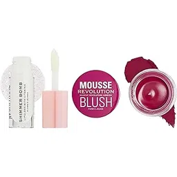 Makeup RevolutionShimmer Bomb Light Beam Pearl | 4.5ml Mousse Blusher- Passion Deep Pink 6 gm-picture-32
