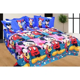 makhija 1 TC Polycotton Double Self Design Flat Bedsheet-picture-17