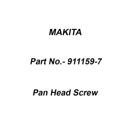 Makita Pan Head Screw Size M4x30 for DGA419, Part No 911159-7-image-48