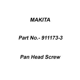 Makita Pan Head Screw Size M4x45 for 6906, Part No 911173-3-image-47