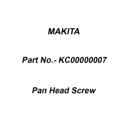 Makita Pan Head Screw Size M5x10 with WR for EM3400U, Part No KC00000007-image-27