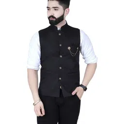 maksud enterprise Solid Men Waistcoat-picture-22