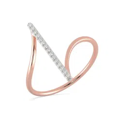 Malabar Gold and Diamonds 18k Rose Gold & Diamond Mine Ring for Women-picture-35