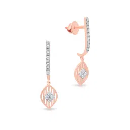 Malabar Gold and Diamonds 18k Rose Gold Drop Earrings-picture-13