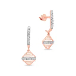 Malabar Gold and Diamonds 18k Rose Gold Drop Earrings-picture-45